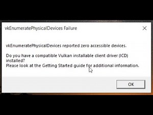 How to FIX vkEnumeratePhysicalDevices reported zero accessible devices !