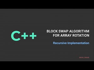 Array Rotation by 'd' element | Block Swap Algorithm C++