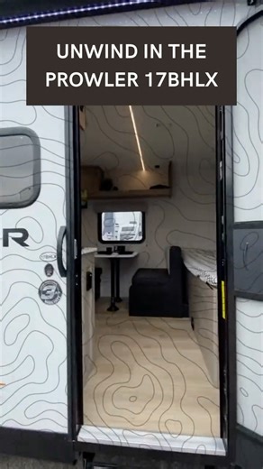 The Prowler 17BHLX is ready for your next adventure! With cozy bunks, a fully equipped kitchen and a bathroom, this lightweight trailer has everything you need for a comfortable road trip. 🤝 Perfect for those who want big adventures in a compact, easy-to-tow package! Learn more here: https://bit.ly/4gYmtbB | Heartland RVs