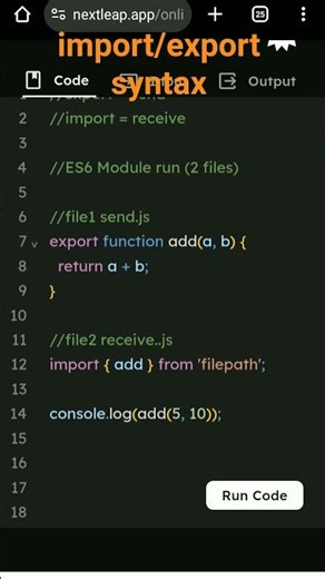 👍import/export module in javascript