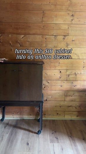 DIY Fabric Wallpaper Dresser Makeover Tutorial