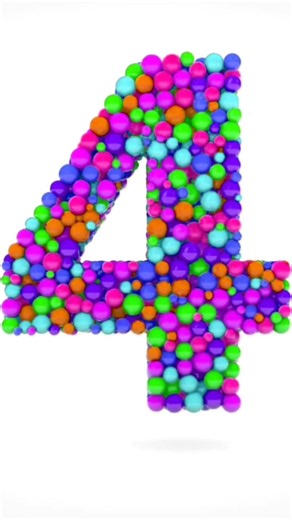 Learn Number 4 on 3d Color Balls with Color Effects #effects #number #numbers #preview2effects