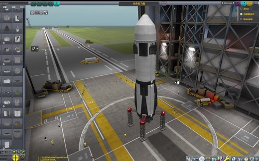 （KSP 可回收火箭部件mod）几乎全回收的火箭发射演示，可用于生涯模式的发射任务