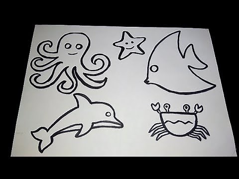 How to draw Sea Animals