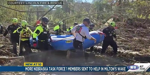 Nebraska Task Force 1 deploys additional members as Hurricane Milton makes landfall