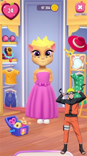 I Turned Talking Angela Into Naruto! 🍥🔥#shorts