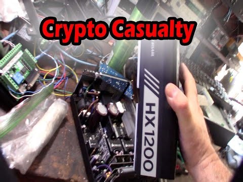 corsair HX 1200 watt power supply repair, burnt connectors from crypto mining