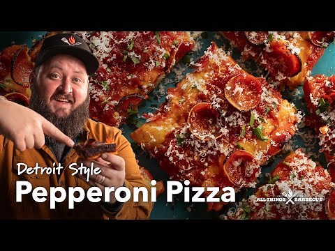 Detroit Style Pepperoni Pizza – Crispy Cheesy Crust Recipe