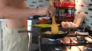 Cooking in the Kitchen An Inviting and Casual Culinary Scene of Everyday Life and Food