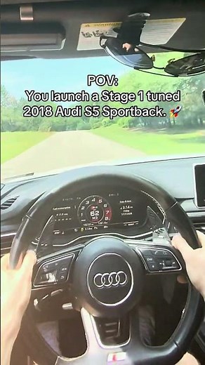 Stage 1 Audi B9 S5 Launch POV 😳 IE ECU + TCU Tune 0-60