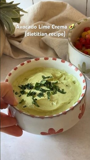 Avocado Lime Crema Recipe 🥑 ready in 5 minutes, easy recipe tango and smooth crema. #healthyfood