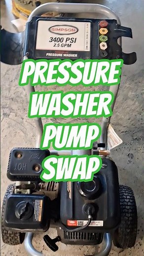 Simpson 3400 pressure washer pump swap