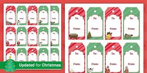 Editable Christmas Gift Tags