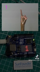 45K views · 407 reactions | Control the LED matrix on Arduino Uno R4 WiFi with fingers using Python & Arduino | SunFounder OpenSource | Facebook