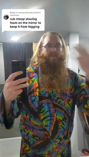 Reply to @memycatsandcrochet #mirror #shavegel #shavefoam #fog #condensation #experiment