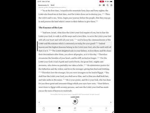 Deuteronomy 10 NKJV Audio Bible | The Second Tablets | What the Lord Requires