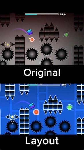 Abyysal Flare: Original Vs Layout [Comparison] Geometry Dash
