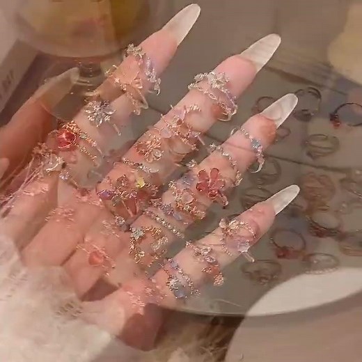 Colorful Zirconia Butterfly Open Ring 🦋✨