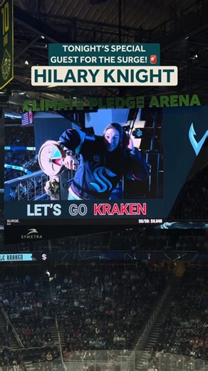 Seattle Torrent on Instagram: "IN THE DEEP!! @hilaryknight leads The Surge at tonight’s @seattlekraken game!"