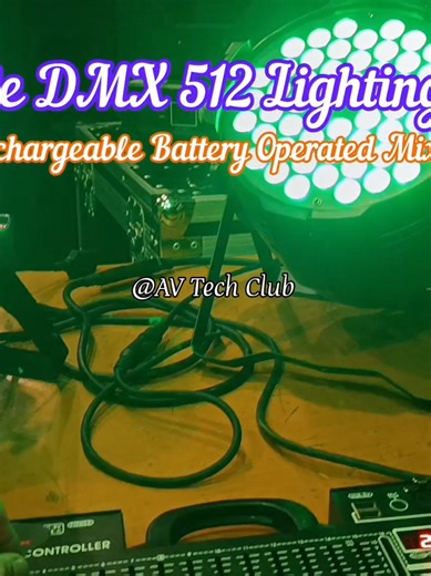 DMX-512 Battery Operated High-Value Lighting Mixer — Now Available at AV Tech Club & Rauf Electronics A first-of-its-kind battery powered DMX lighting mixer in Pakistan, designed for lighting professionals who need ultimate mobility without sacrificing control. Key Features 🔌 Battery Operated: Portable DMX control without mains power — ideal for outdoor events, shoots, installations, and temporary setups. 💡 DMX-512 Control: Full support for standard DMX512 protocol with multiple channels for v