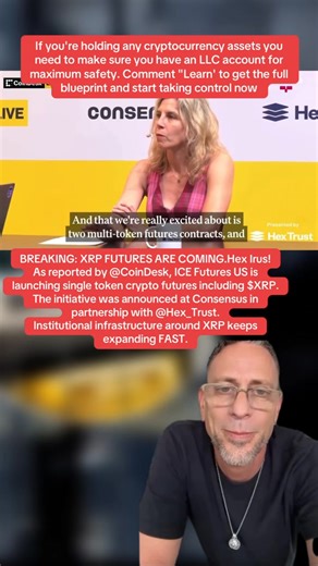 BREAKING: XRP FUTURES ARE COMING. • • As reported by @CoinDesk, ICE Futures US is launching single token crypto futures including $XRP.The initiative was announced at Consensus in partnership with @Hex_Trust. Institutional infrastructure around XRP keeps expanding FAST. #XRP #Ripple #Crypto #Blockchain #XRPCommunity | BROKE Beyond -XRP