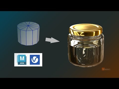 3d jar modeling & rendering | maya & vray tutorial