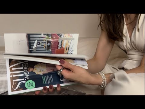 ASMR Page turning, squeezing, tracing, flipping paper
