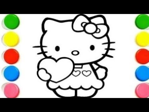 Beautiful Kitty Drawing, Painting & Coloring For Kids and Toddlers_ Child Art#drawing#coloring