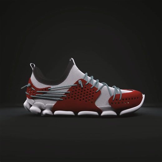 3D-printed adjustable sneakers for kids can be disassembled and stretched to fit their sizes https://tinyurl.com/3dprinted-4steps-sneakers | designboom