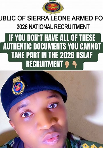 These are the mandatory documents for RSLAF 2026 recruitment. Missing any one of them means you cannot take part. REMEMBER: If you’re caught submitting any FAKE document, you’ll be prosecuted✌🏼 #rslaf #recruitment #documents #fypシ #viraltiktok