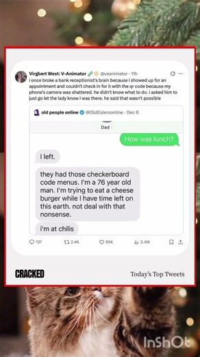 A 76 year old man walked out of a restaurant over a QR code menu #relatable #shorts #memes