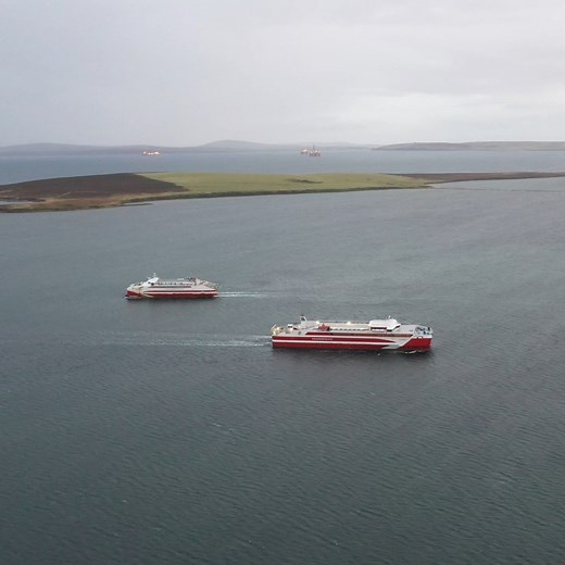 The brand-new Pentland Ferries passenger vessel, MV Alfred, arrived in Orkney this morning ⛴️ The ship can hold up to 430 passengers and 98 cars and will be in service from November. Find out more ➡️ orkney.com/news/mv-alfred | orkney.com