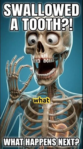 You Swallowed a Tooth… Here’s What Happens Inside Your Body #shorts #tooth #facts
