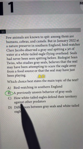 Avoid trick question on the SAT