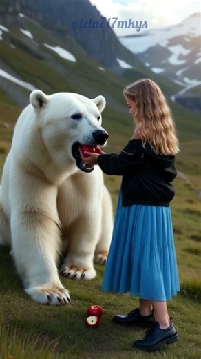 lela#bear #apple #viral #short #ai#eating