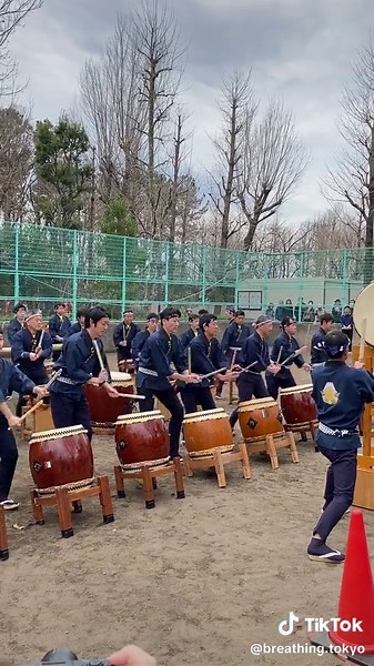 Traditional Japanese Taiko Drumming at a Festival