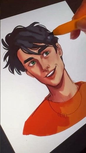 Draw Percy Jackson with me 🔱 #percyjacksonedits #booktok