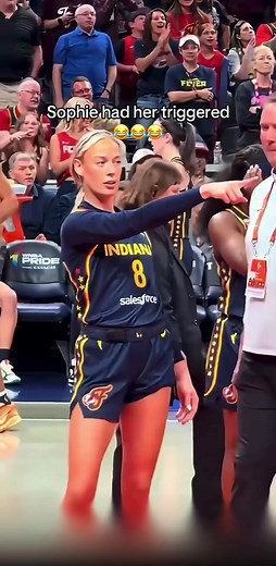 The fact that Sophie triggered almost an entire league with just a simple point of a finger is just crazy motion 😂😂😂😂😂 #Funny #sophiecunningham #Viral #WNBA #fyp
