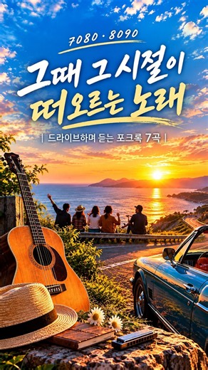 🎧 그때 그 시절이 떠오르는 노래｜7080·8090 포크록 7곡｜드라이브 음악(2회 연속 재생)
