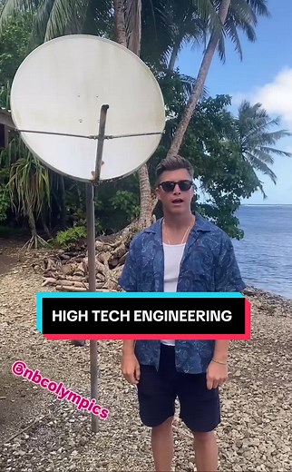 NBC Olympic surfing coverage in Tahiti relies heavily on Colin Jost’s satellite engineering. 🌊🫡 #ParisOlympics #surfing #colinjost #tahiti