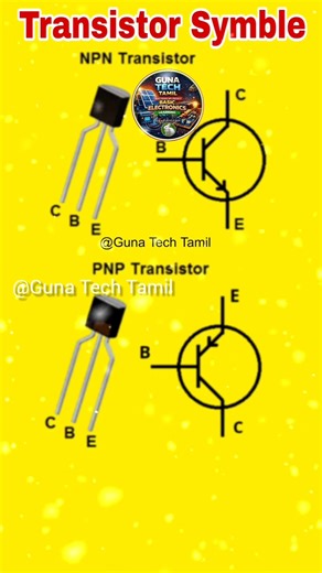 Transistor NPN | PNP Symble @GunaTechTamil #Short