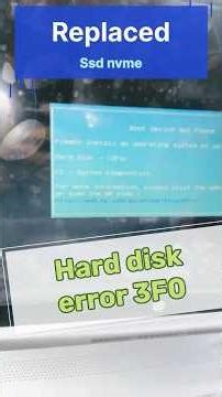 Hp laptop hard disk error 3F0 Hdd error 3F0 replaced hdd ya ssd