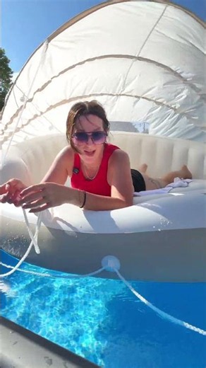 Unbelievable Floating Canopy Island Pool Float Review #SummerWins #DealsForYouDays #SummerVibes