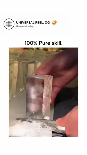 ChatGPT | Artificial Intelligence | Technology on Instagram: "The post showcases a 14-second video of hands meticulously carving a large clear ice block into a refined cube using a sharp knife, producing crisp shavings and ASMR-like sounds in a kitchen setting. Uploaded by @wionaxy on December 28, 2025, it quickly amassed 229,000 views, 347 likes, and 189 replies, underscoring the viral draw of tactile, satisfying content on X. Indonesian-language replies dominate, praising the mesmerizing techn