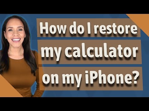 How do I restore my calculator on my iPhone?