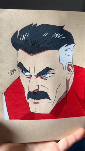 Drawing Omni-Man at the Library (Invincible)