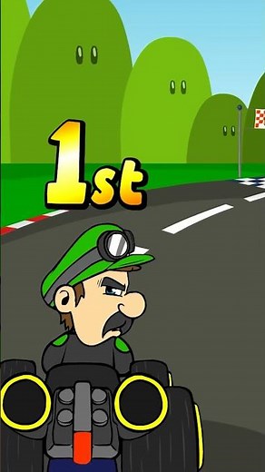 Minecraft Steve with Mario Kart road rage 😡 #shorts