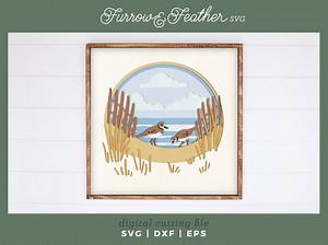 Sand Dune Beach Shadow Box | 3D Summer Shadowbox SVG | Files for Cricut - Etsy