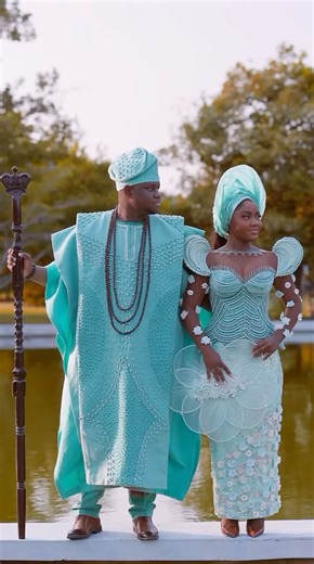 DINMA COLE on Instagram: "DinmaCole Bride’25 | BRIDE TOSIN ~Category: Fully Hand-beaded blouse with exaggerated sleeve and Skirt~ •Mint & Copper mix! We definitely did a thing with these colours… #ayowithenought2025 Dress @dinmacole Bride @to__siin Bridal Stylist @_tulipaura_ Photographer @davidsignature3 Videographer @mrpelarge Makeup artist @glambyhairmpire_ Hairstylist @pappi_hair_studio @hairmpireworld Gele stylist @onigele_nan Fan @bejeweledbytemsy"