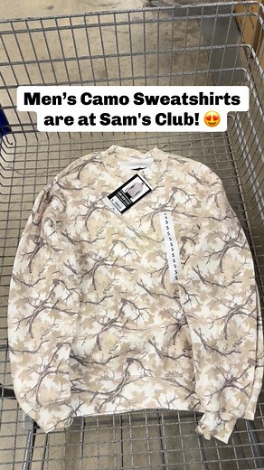 14K views · 82 reactions |  LOVE! These men’s camo crewneck fleece sweatshirts are SO nice! Soft, slightly oversized, and comes in three camo patterns! Looks way more expensive than it is, just $13.98. #samsclub #samsclubfinds #mensfashion | Sam’s Club Lovers | Facebook